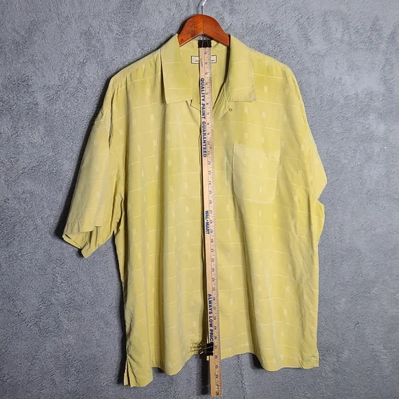 Tommy Bahama Yellow Silk Short Sleeve Shirt XXL - Picture 5 of 8
